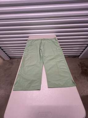 Uniti Casuals Green Cargo Pants Plus Size 3X Drawstring Cotton Polyester
